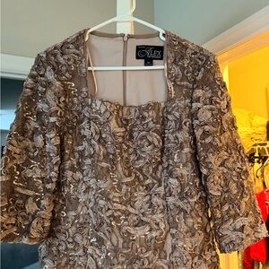 Alex Evenings Bronze Sequin Gown